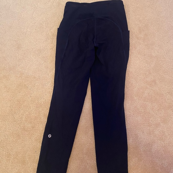 Lululemon Athletica Navy Fast and Free Leggings - Picture 3 of 4